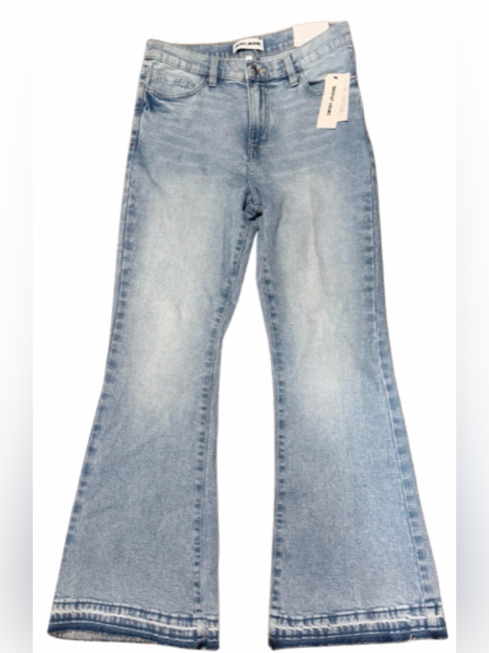 DKNY Jeans High Rise Flare Jeans - Light Blue